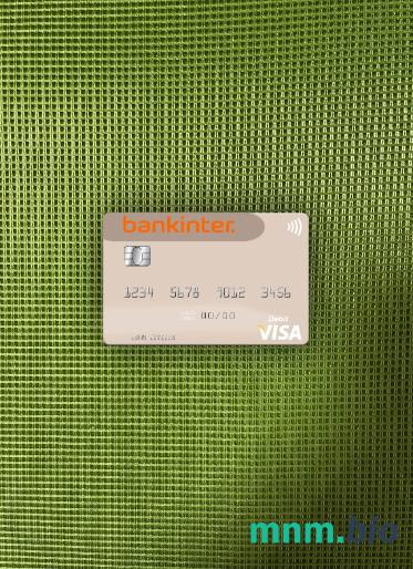 Spain bankinter visa obciążyć card wygląd fotograficzny skan PSD + zdjęcie